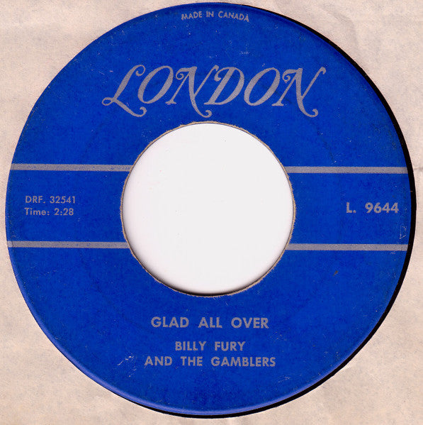 Billy Fury with The Gamblers (4) : Hippy Hippy Shake / Glad All Over (7", Single, Mono)