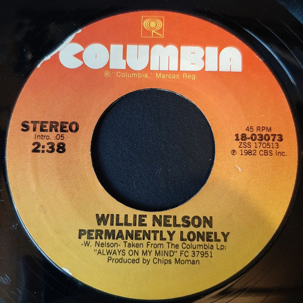 Willie Nelson : Let It Be Me / Permanently Lonely (7", Styrene, Pit)