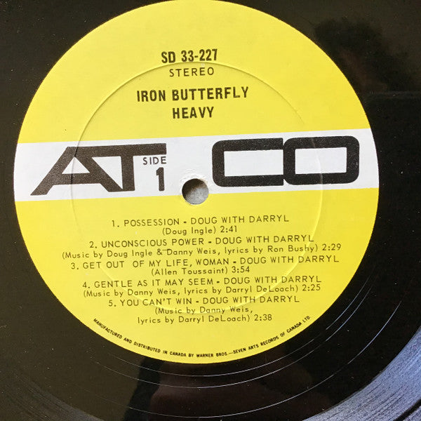 Iron Butterfly : Heavy (LP, Album)