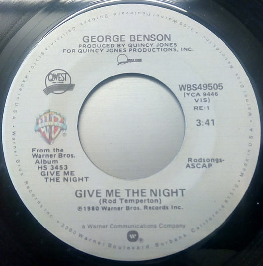 George Benson : Give Me The Night (7", Single, Spe)