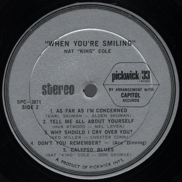 Nat King Cole : When You're Smiling (LP, Album, RE)