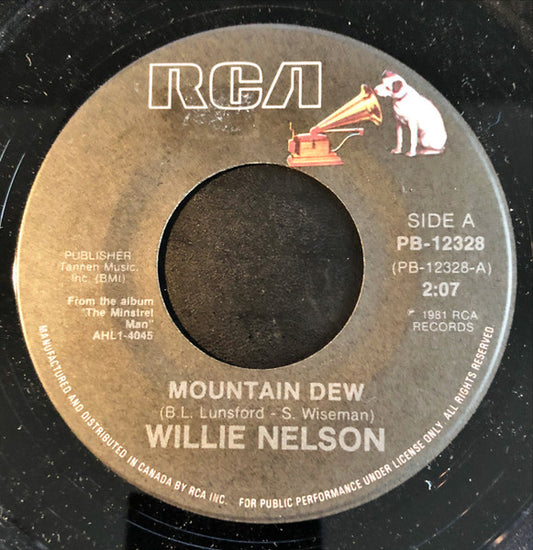 Willie Nelson : Mountain Dew (7", Single)