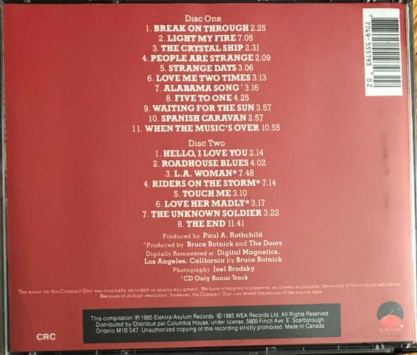 The Doors : The Best Of The Doors (2xCD, Comp, Club, RP)