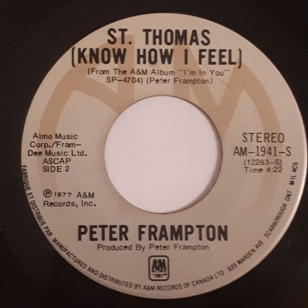 Peter Frampton : I'm In You (7", Single)