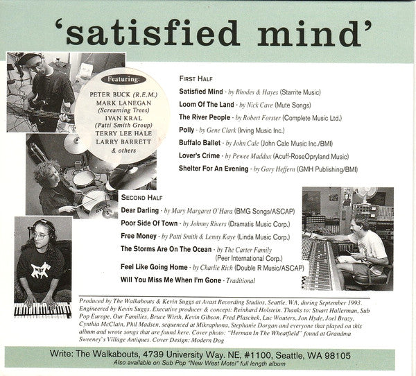 The Walkabouts : Satisfied Mind (CD, Album, Dig)