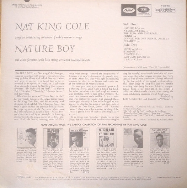 Nat King Cole : Nature Boy (LP, Comp, Mono)