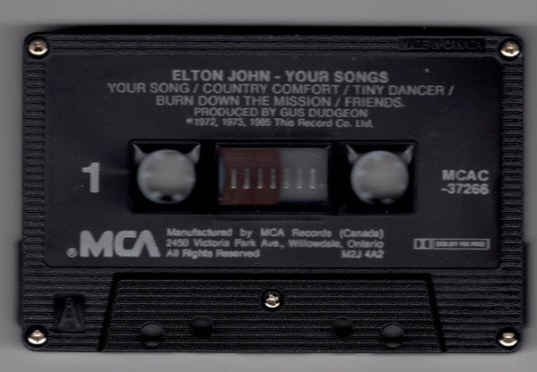 Elton John : Your Songs (Cass, Album, Comp)