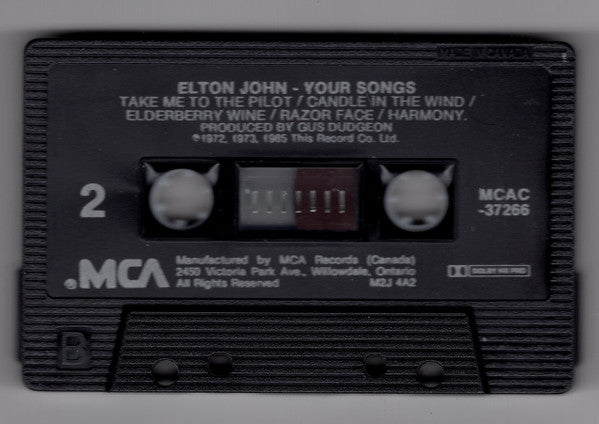 Elton John : Your Songs (Cass, Album, Comp)