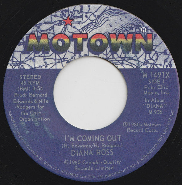 Diana Ross : I'm Coming Out  (7", Single)