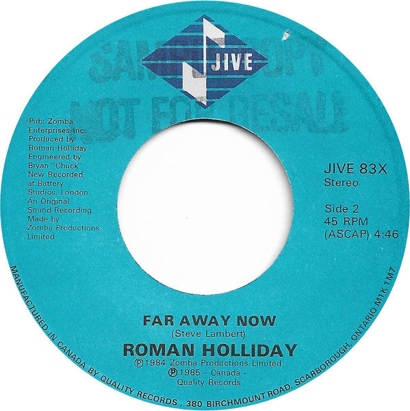 Roman Holliday : One Foot Back In Your Door (7", Single)