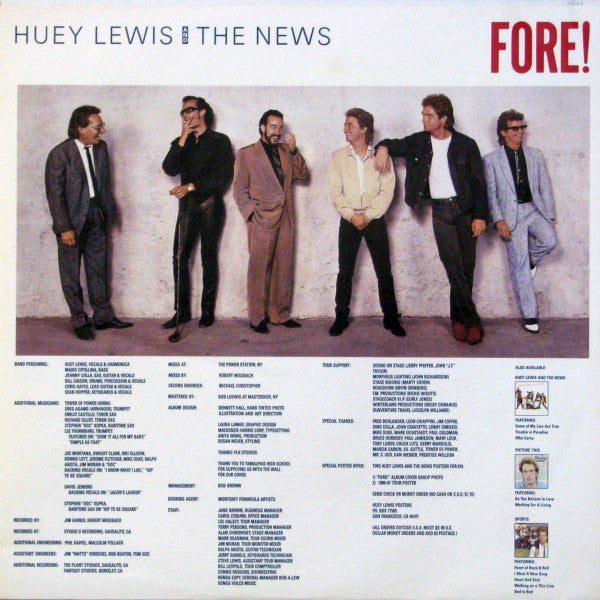 Huey Lewis & The News : Fore! (LP, Album)