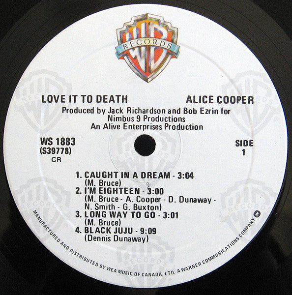 Alice Cooper : Love It To Death (LP, Album, RE, Gat)