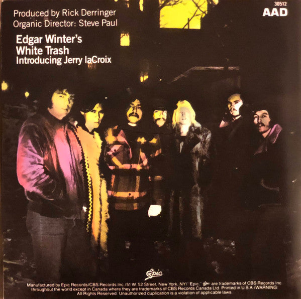 Edgar Winter's White Trash Introducing Jerry laCroix : Edgar Winter's White Trash (CD, Album, RE)