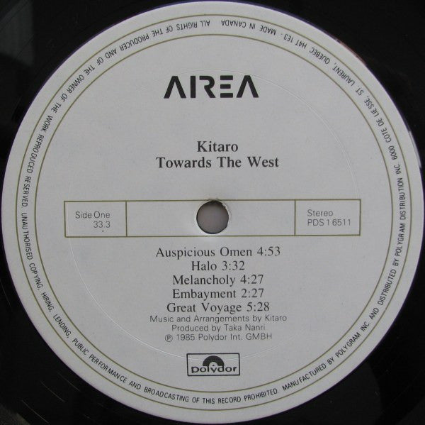 Kitaro : Towards The West (LP, Album)