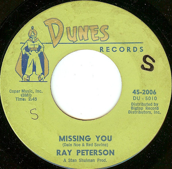 Ray Peterson : Missing You / You Thrill Me (7", MGM)