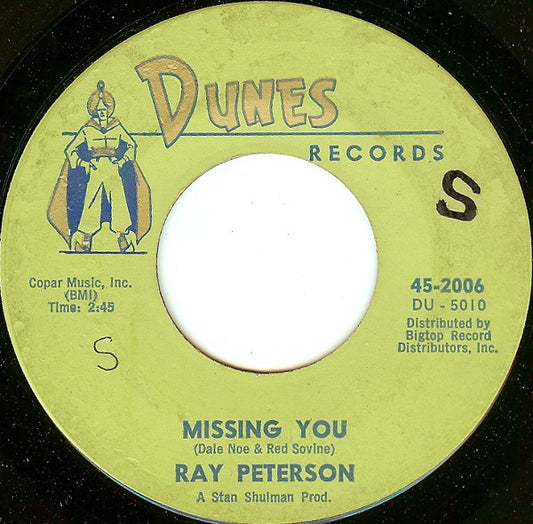Ray Peterson : Missing You / You Thrill Me (7", MGM)