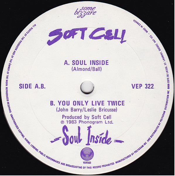 Soft Cell : Soul Inside (12")