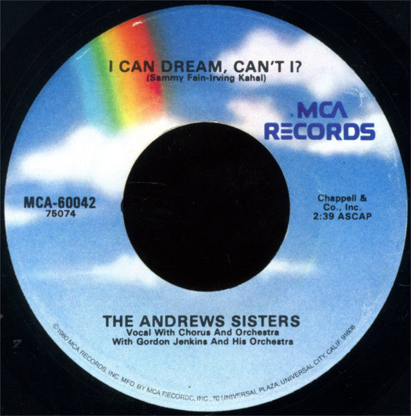The Andrews Sisters : Don't Sit Under The Apple Tree (With Anyone Else But Me) (7", Single)