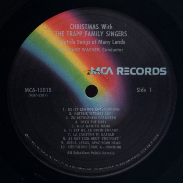 The Trapp Family Singers : Christmas With The Trapp Family Singers (LP, Album, RE, Pin)