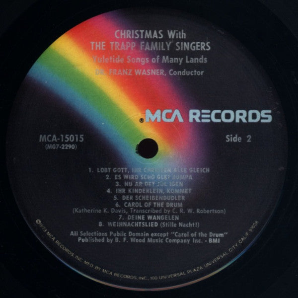 The Trapp Family Singers : Christmas With The Trapp Family Singers (LP, Album, RE, Pin)