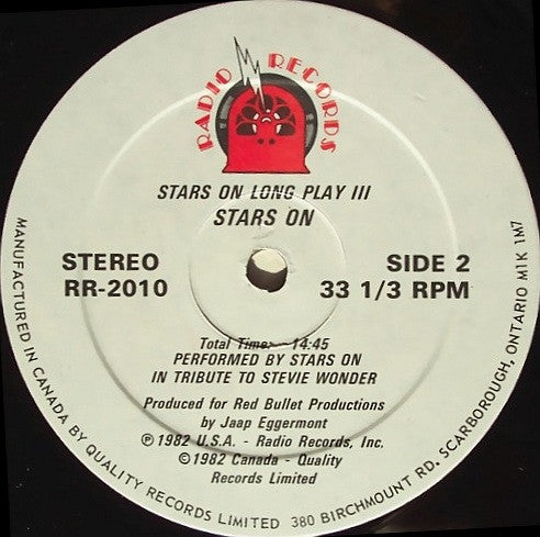 Stars On* : Stars On Long Play III (LP)