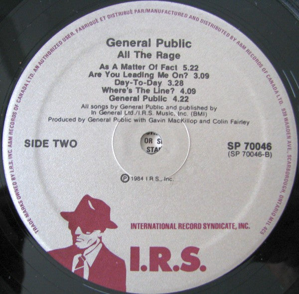 General Public : ...All The Rage (LP, Album)