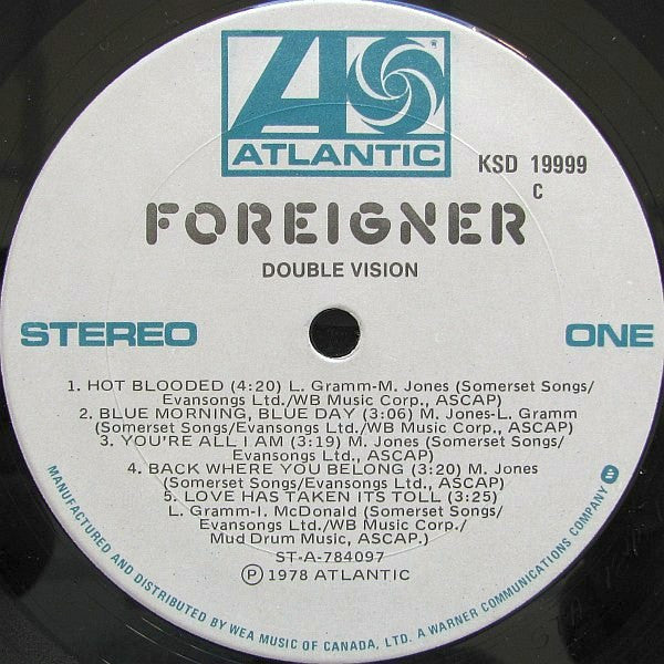 Foreigner : Double Vision (LP, Album)