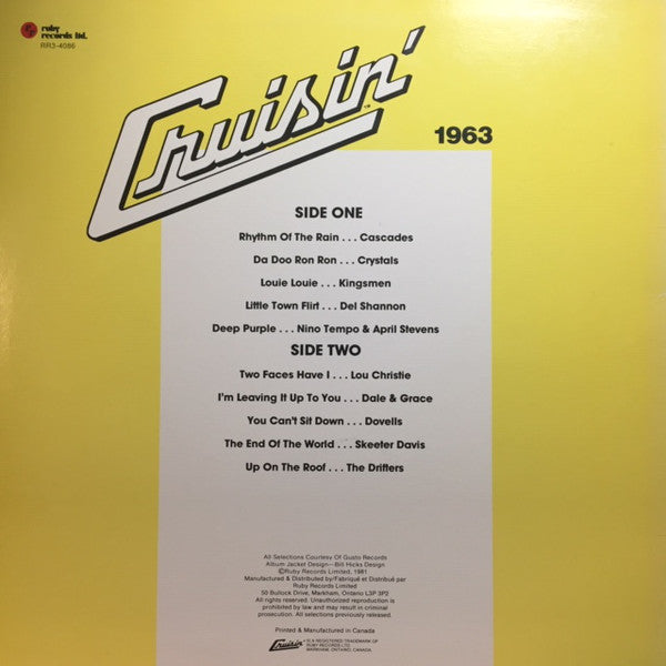Various : Cruisin' 1963 (LP, Comp)