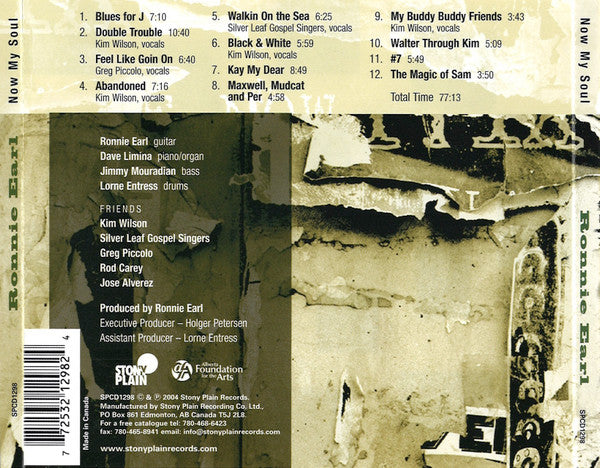 Ronnie Earl And The Broadcasters : Now My Soul (HDCD, Album)