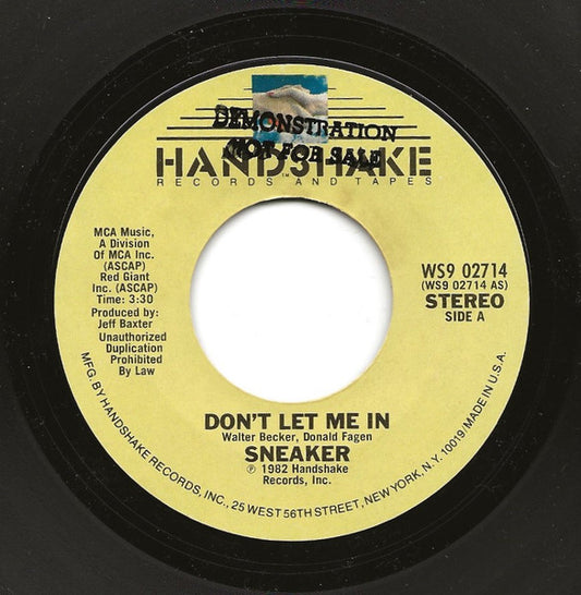 Sneaker : Don't Let Me In / Looking For Someone Like You (7")