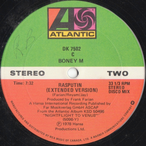 Boney M* : Dancing In The Streets / Rasputin (12", Single)