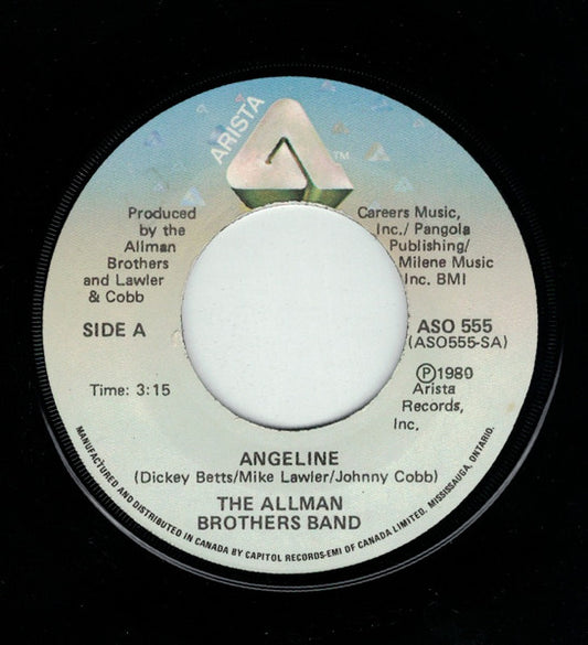 The Allman Brothers Band : Angeline / So Long (7", Single)