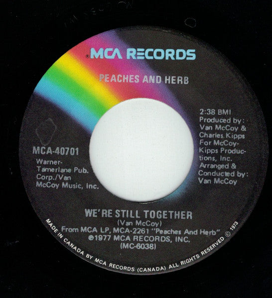 Peaches And Herb* : We're Still Together (7", Single)