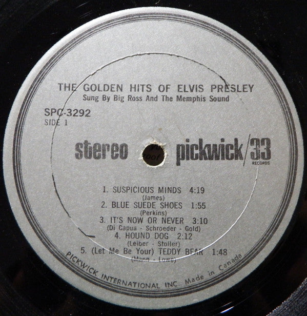 Big Ross & The Memphis Sound : The Golden Hits Of Elvis Presley (LP, Sil)
