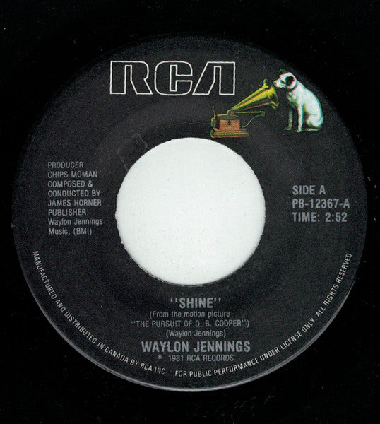 Waylon Jennings : Shine / White Water (7", Single)