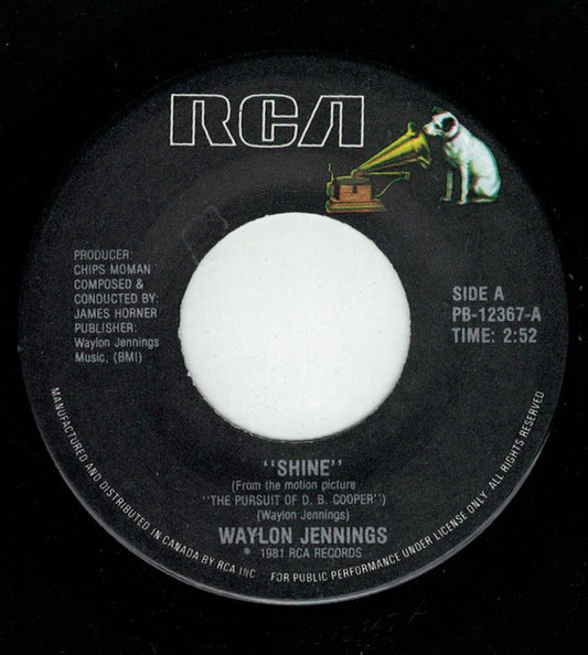 Waylon Jennings : Shine / White Water (7", Single)