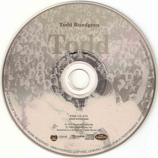 Todd Rundgren : Todd (CD, Album, RE, RM)