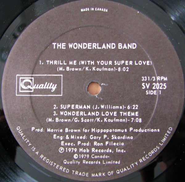 The Wonderland Band : Wonder Woman (LP, Album)