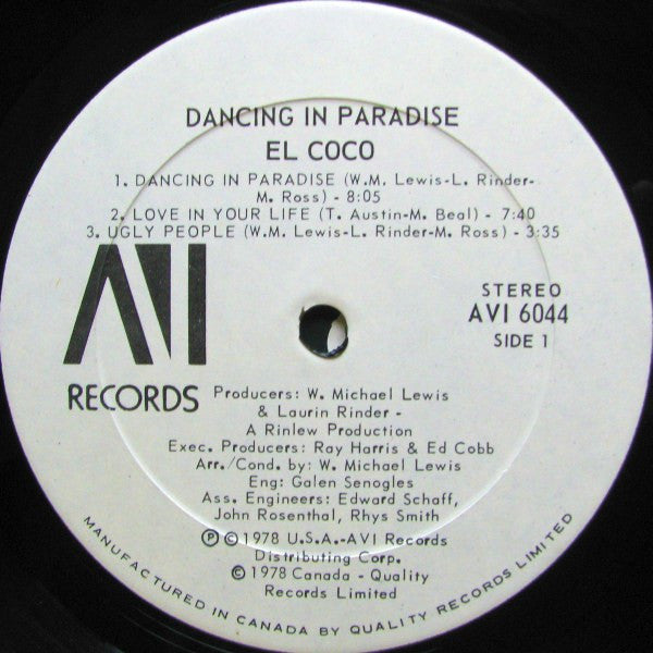 El Coco : Dancing In Paradise (LP, Album)