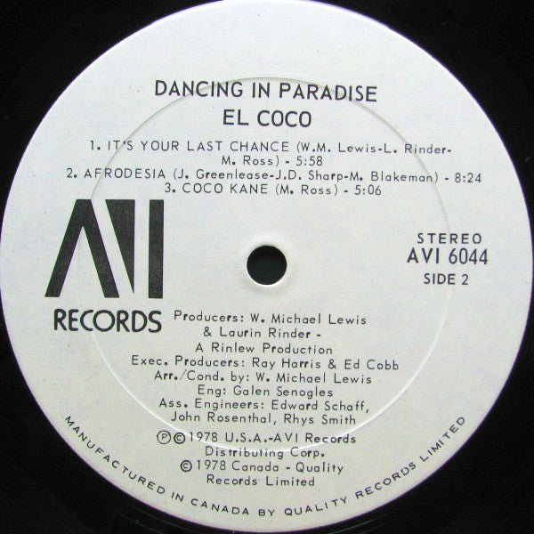 El Coco : Dancing In Paradise (LP, Album)
