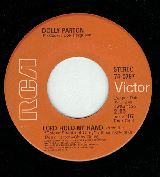 Dolly Parton : When I Sing For Him (7", Single)