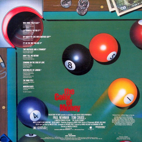 Various : "The Color Of Money" - The Original Motion Picture Soundtrack (LP, Comp)