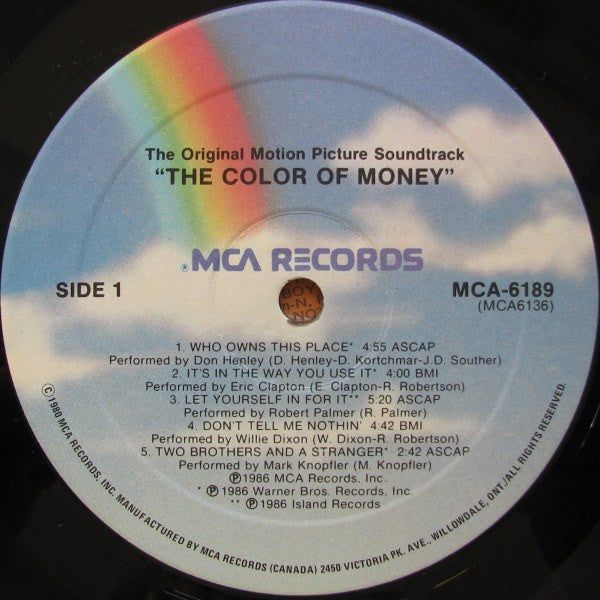 Various : "The Color Of Money" - The Original Motion Picture Soundtrack (LP, Comp)