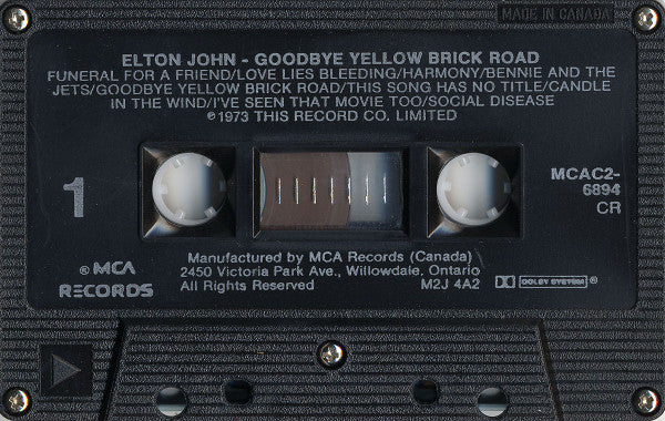 Elton John : Goodbye Yellow Brick Road (Cass, Album, RE, Dol)