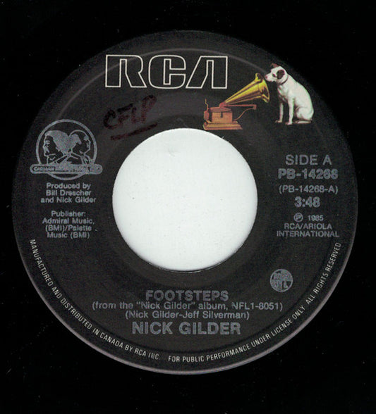Nick Gilder : Footsteps (7", Single)