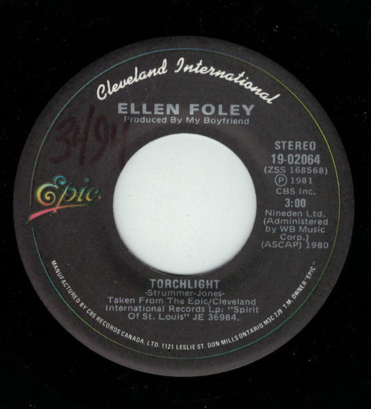 Ellen Foley : Torchlight (7", Single)