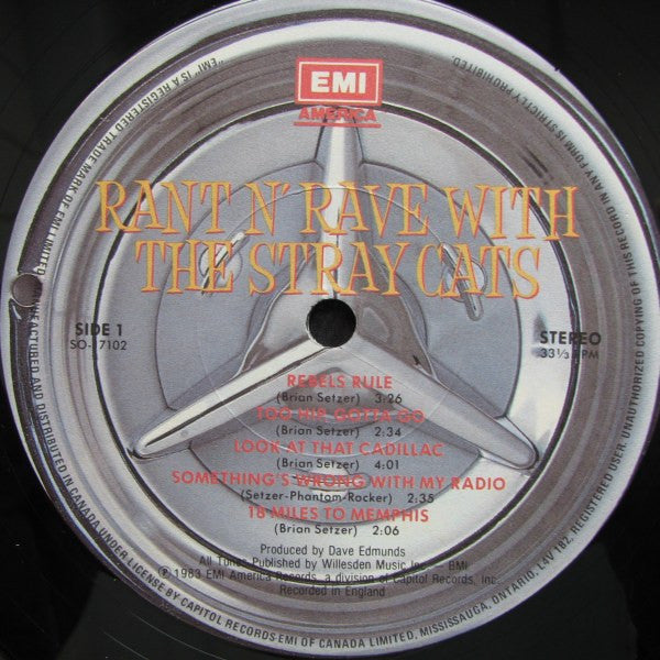 Stray Cats : Rant N' Rave With The Stray Cats (LP, Album)