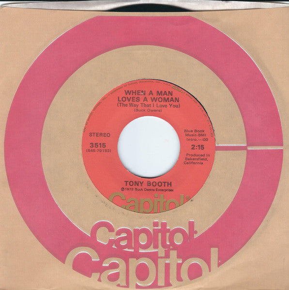 Tony Booth : When A Man Loves A Woman (7", Single, Los)