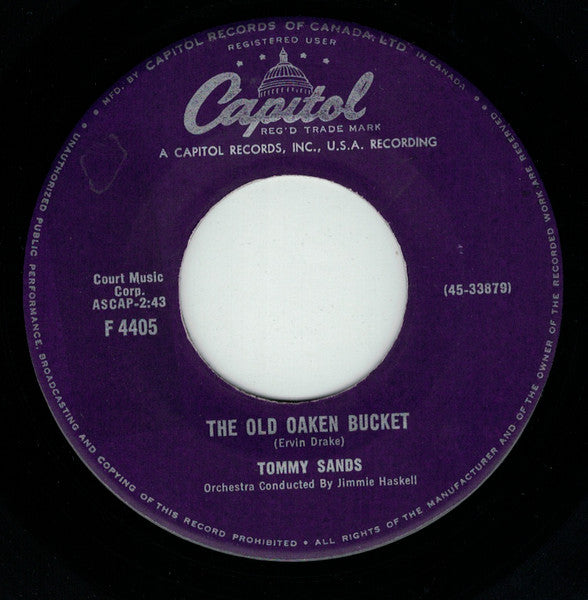 Tommy Sands : These Are The Things You Are / The Old Oaken Bucket (7", Single)