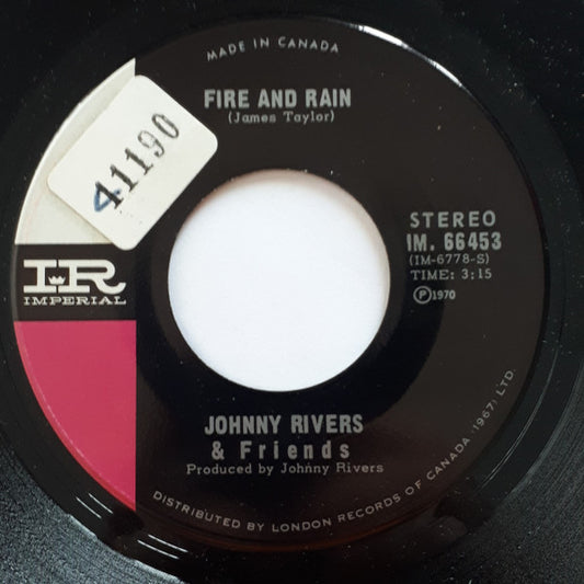 Johnny Rivers : Fire And Rain / Apple Tree (7")